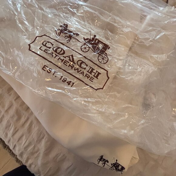 Vintage NWT COACH PENELOPE BLUSH PINK GOLD SIGNATURE CARRYALL HANDBAG - Picture 9 of 9